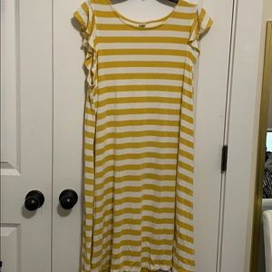 Ruffle Sleeve Shirt Dress